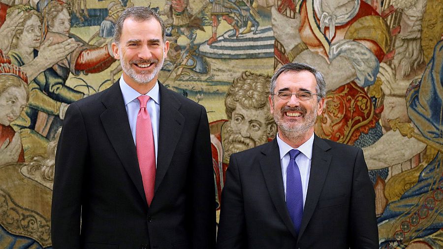 Felipe VI recibe en audiencia al nuevo presidente del Senado, Manuel Cruz