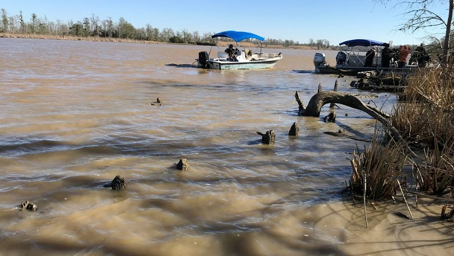 Imagen de los trabajos arqueológicos en el río Mobile.