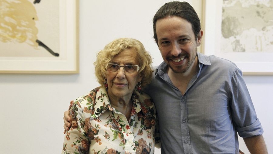 Manuela Carmena y Pablo Iglesias en una imagen de archivo