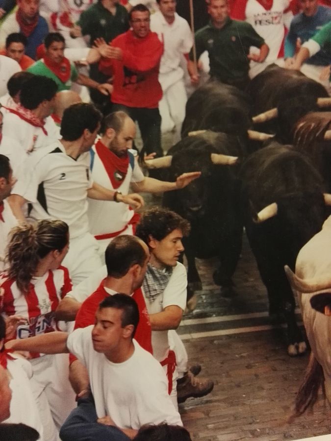 Melany San José, corriendo en los Sanfermines.