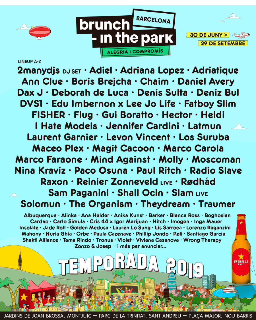 Cartel completo de Brunch -In The Park Barcelona 2019