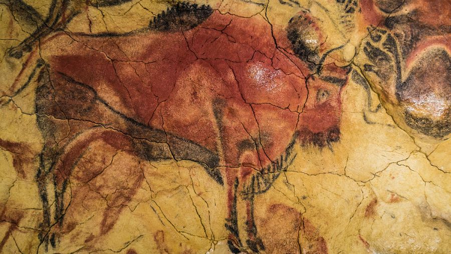 Las cuevas de Altamira: pinturas del arte rupestre - Bisonte macho erguido  | Cueva de altamira, Arte rupestre, Pinturas de altamira
