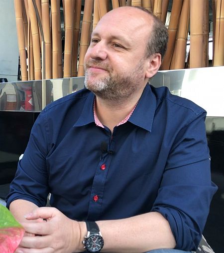 El director de Quantic Dream, David Cage, durante su visita a Gamelab 2019 en Barcelona.