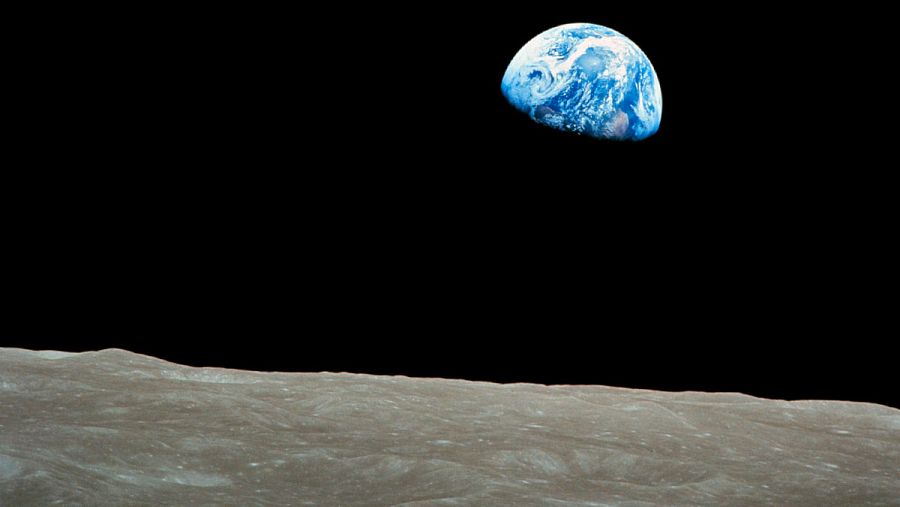 En la Luna, la vista de la Tierra sorprendió gratamente a Neil Armstrong. Foto tomada por el Apolo 8