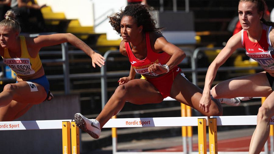 María Vicente, en acción