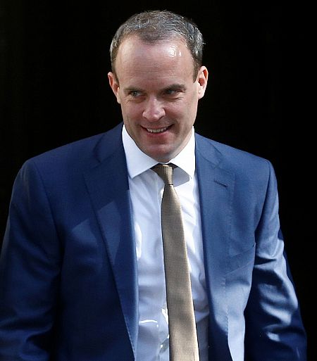 Dominic Raab, ministro de Exteriores británico.