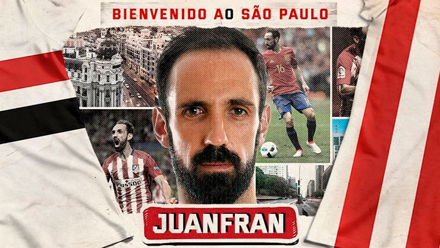 Imagen con la que el Sao Paulo ha anunciado la llegada de Juanfran