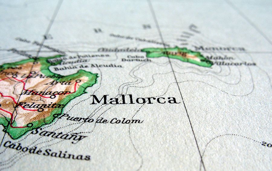 Mapa de Mallorca y Menorca