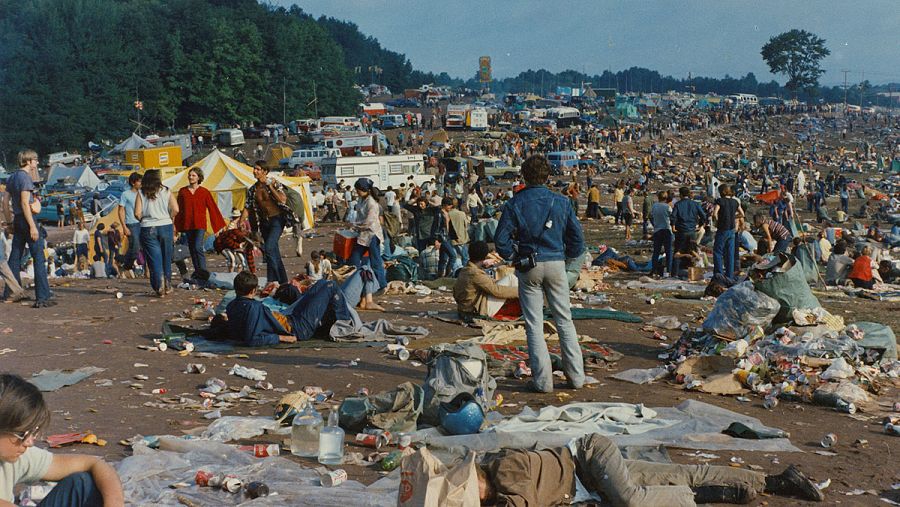 Imagen del recinto en el que se celebró el festival de Woodstock.