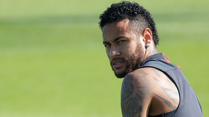 Neymar, en un entrenamiento reciente con el PSG.
