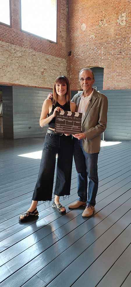 Natalia de Molina con Gerardo Sánchez, director de 'Días de cine'