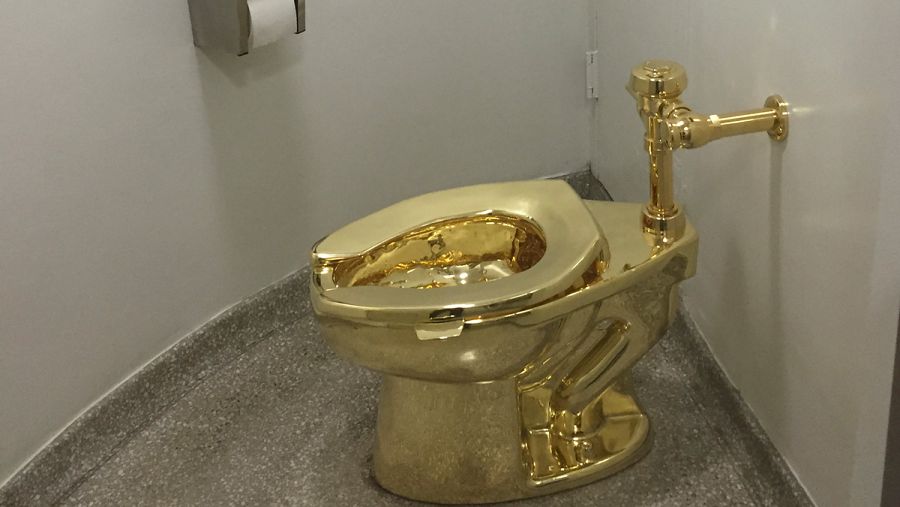 Imagen de archivo del váter de oro robado