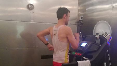 Chuso García Bragado entrena en las instalaciones del Ejército del Aire