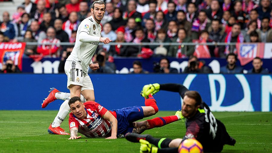Gareth Bale, protagonista en el pasado 1-3 del Madrid al Atlético.