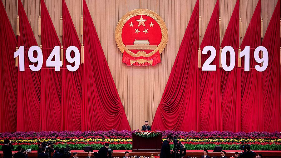 El presidente chino, Xi Jinping, durante un acto conmemorativo de los 70 años de la República Popular China.