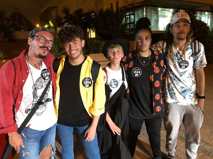 Pablo, Jesús Domingo, Maze, Rosex y Ginés, seleccionados del cuarto grupo en la fase 2 casting de OT 2020 en Las Palmas de Gran Canaria