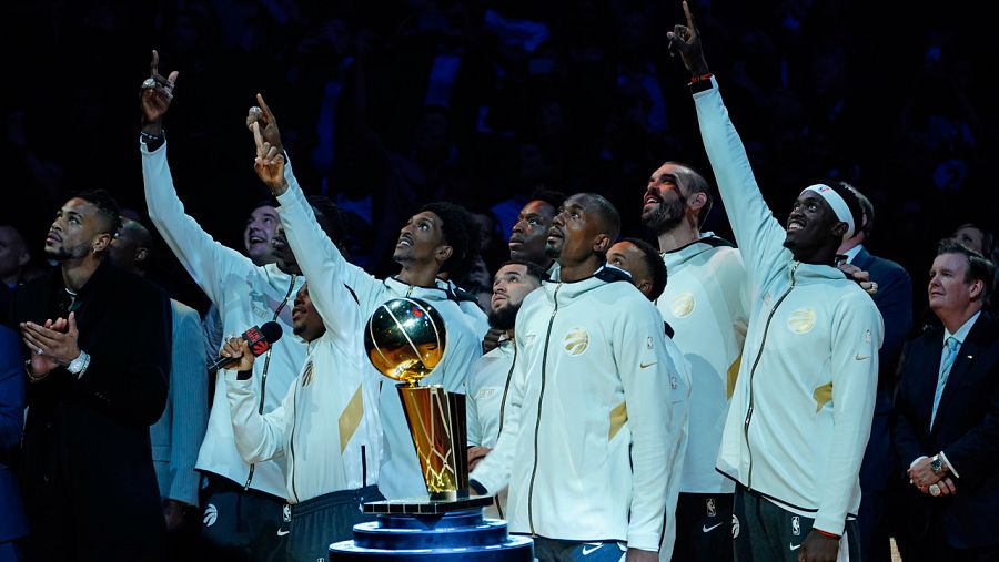 Los Raptors celebran el título de la NBA de la temporada 2018/2019