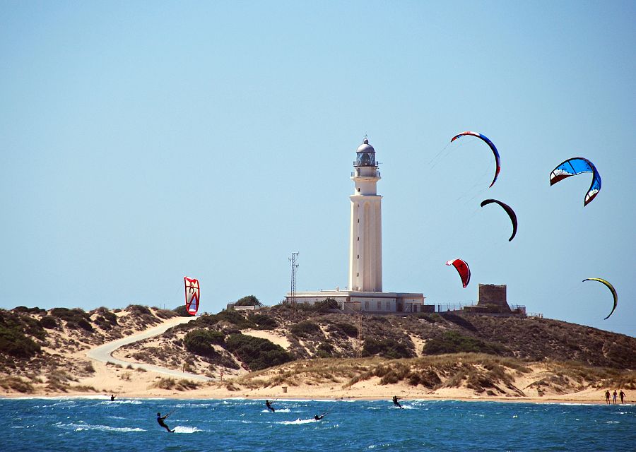 Kitesurfers at Trafalgar, Spain.