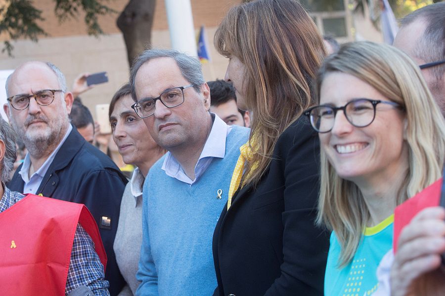 El president de la Generalitat, Quim Torra, va participar a la manifestació independentista