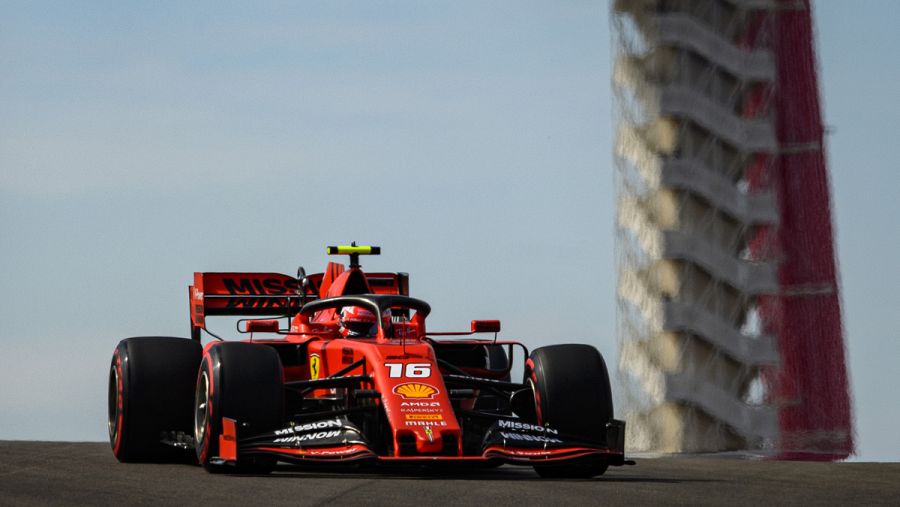 Charles Leclerc, durante la clasificación del GP de EE.UU.
