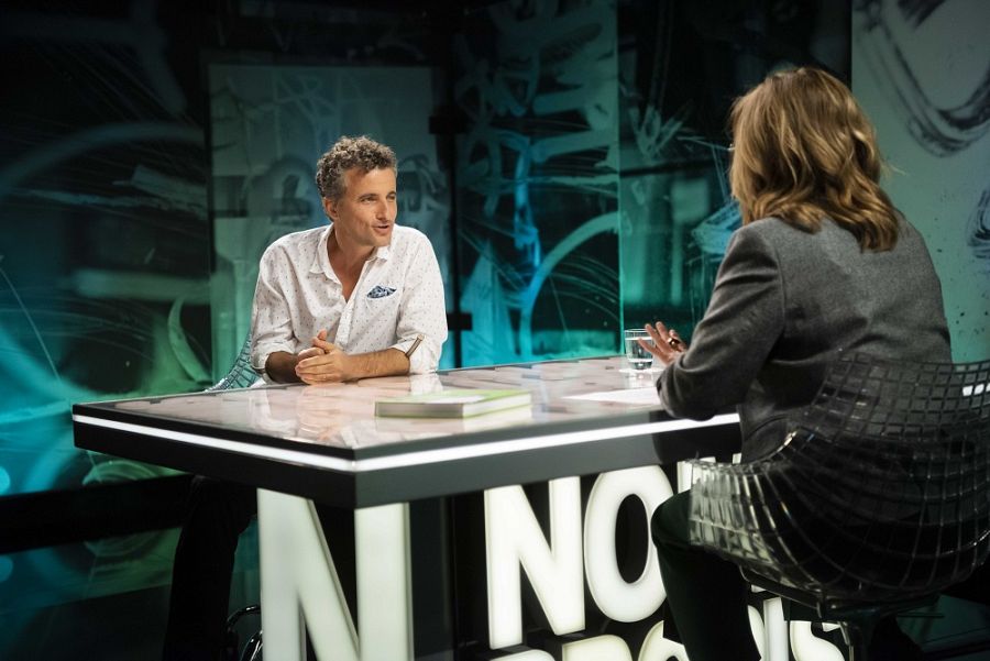 Xevi Verdaguer i Anna Cler al plató de 'Noms Propis'