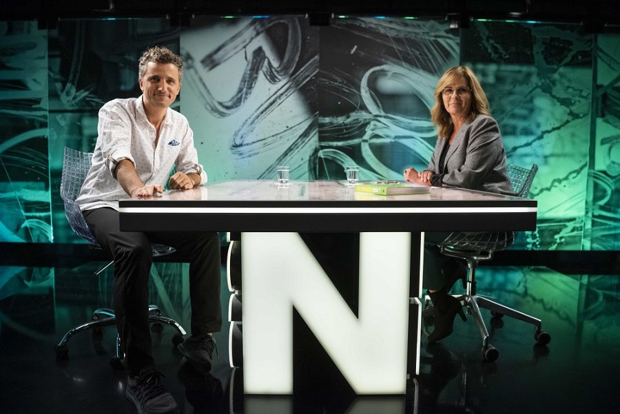 Xevi Verdaguer i Anna Cler al plató de 'Noms Propis'