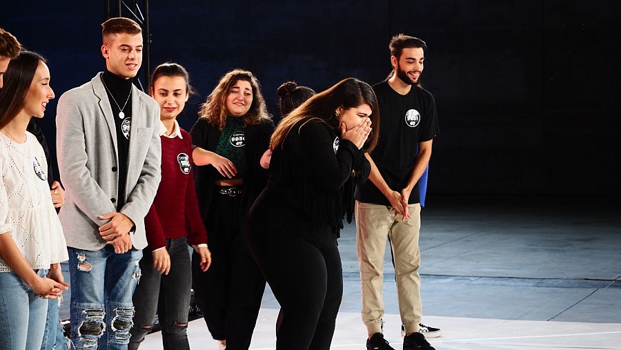 La alegría de una chica en el casting al oír el veredicto en la Fase 2 del casting OT 2020 en Madrid