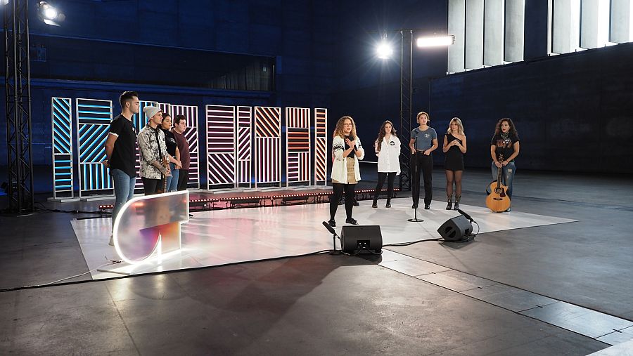 El segundo grupo iniciando el casting en la Fase 2 del casting OT 2020 en Madrid