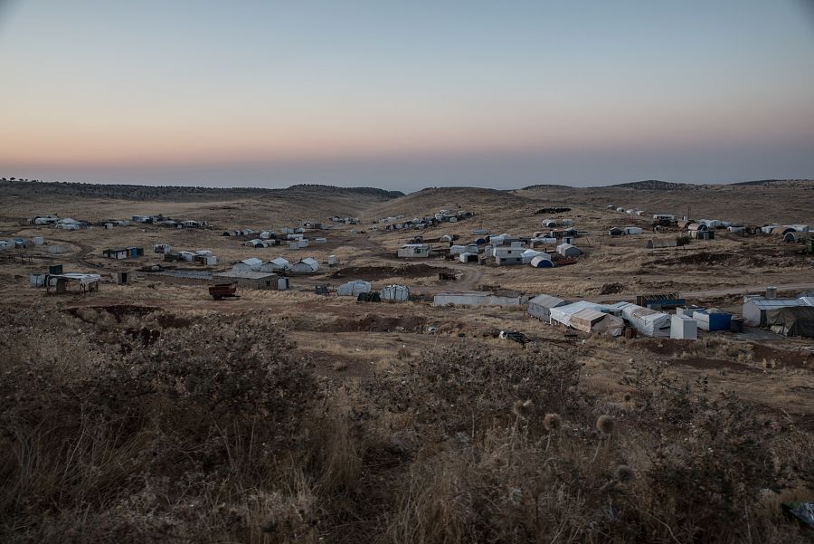 Vista del campamento del monte Sinjar en septiembre de 2019.