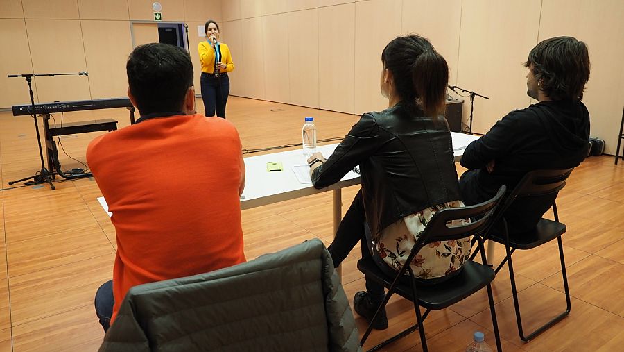 Manu Guix, Laura Andrés e Ismael Agudo en el box 2 del casting final de OT 2020