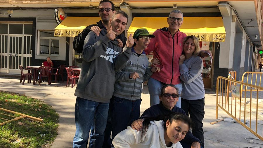 José Ramón y sus alumnos del Proyecto Empar