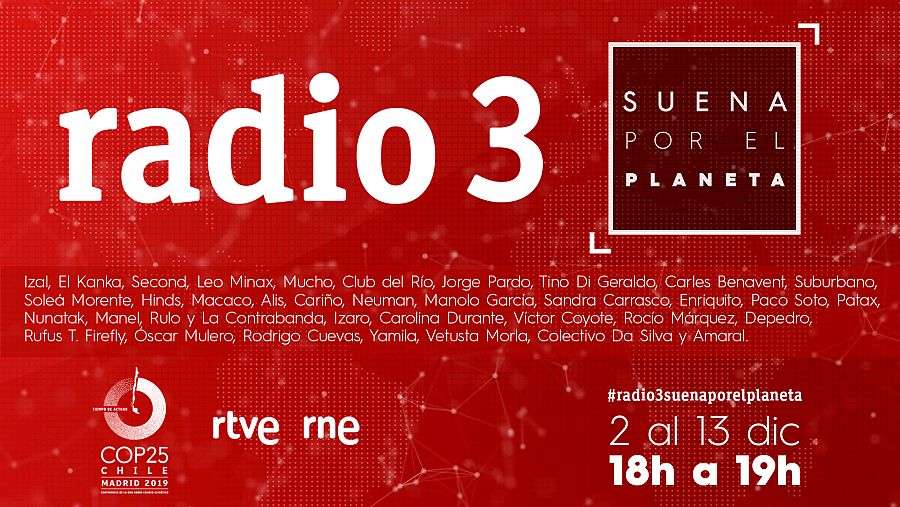 Cartel completo de los especiales 'Radio 3 suena por el planeta'