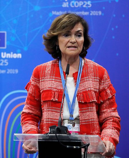 La vicepresidenta del Gobierno español en funciones, Carmen Calvo.