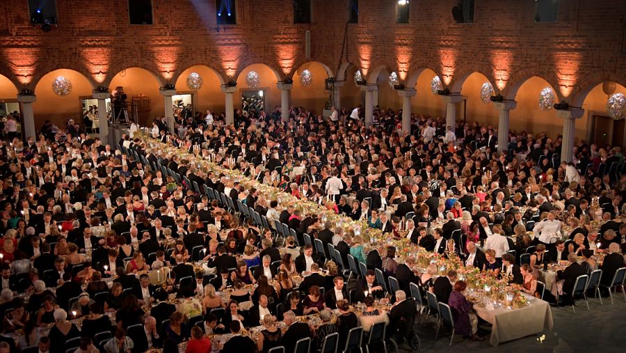 Nobel banquet at Stockholm City Hall, in Stockholm