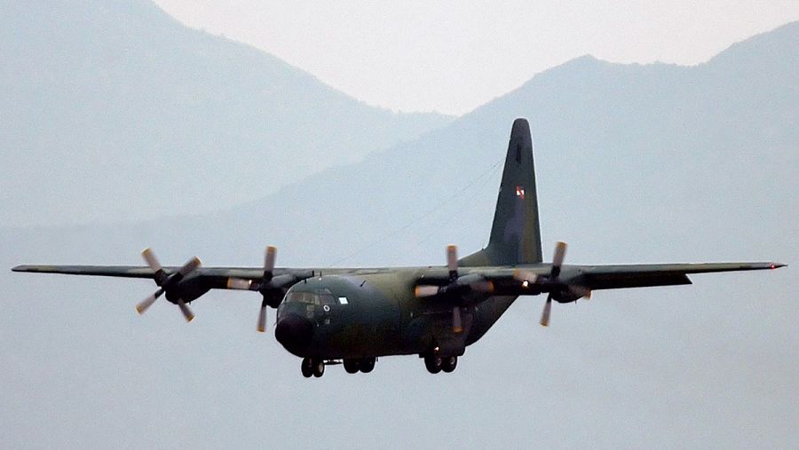 Un Hércules C130, mismo modelo que el avión siniestrado