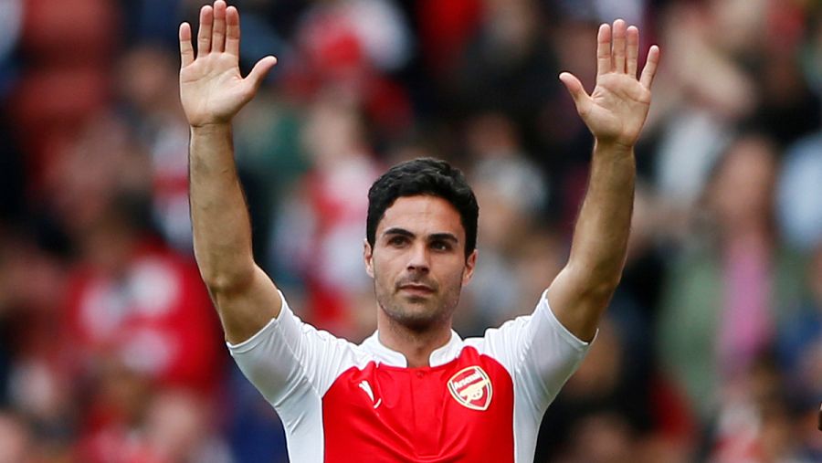 Arteta, en una imagen de archivo con la camiseta del Arsenal