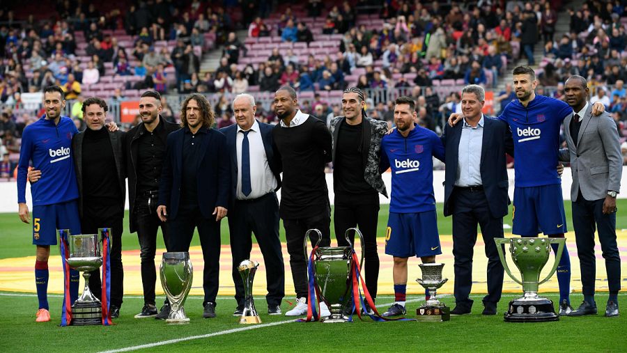 Representantes del equipo que ganó el sextete