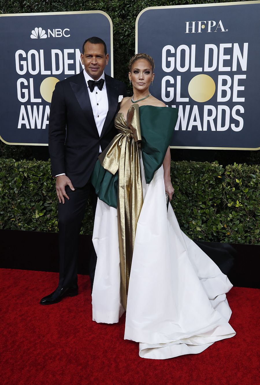 Álex Rodriguez y Jennifer Lopez en los Globos de Oro