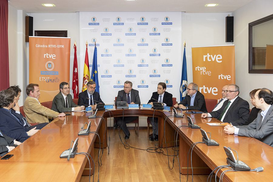 Ayer se firmó la renovación de la catedra RTVE en la Politécnica