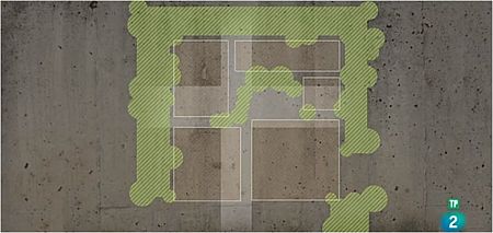 Esquema de  estructura del pueblo de 'Vegaviana'