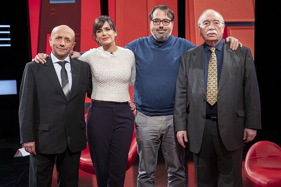 Luis García Gil, Luis Alegre y Fernando Méndez-Leite, con Elena S. Sánchez