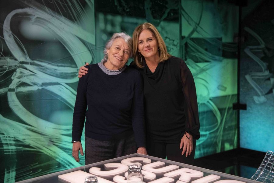 Serena Vergano i Anna Cler al plató de 'Noms Propis'