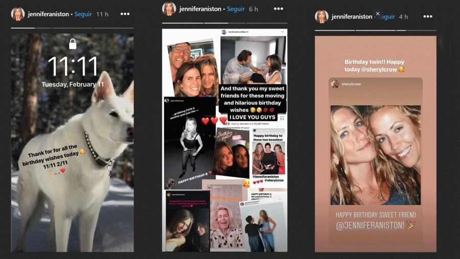 Jennifer Aniston agradece en redes sociales las felicitaciones que ha recibido por su cumpleaños
