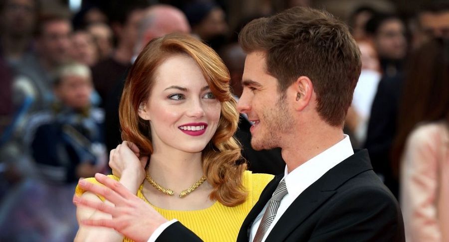 Emma Stone y Andrew Garfield en la premiere de 'The Amazing Spider-Man 2'