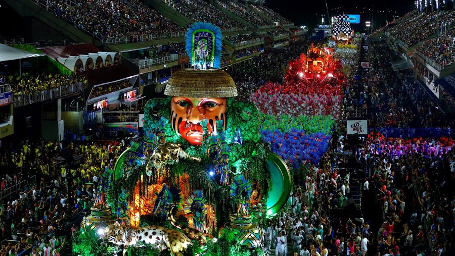 Escuela de samba del Grupo Especial Estacao Primeira de Mangueira en el sambódromo de Marques de Sapucaí, en Río de Janeiro (05/03/2019)