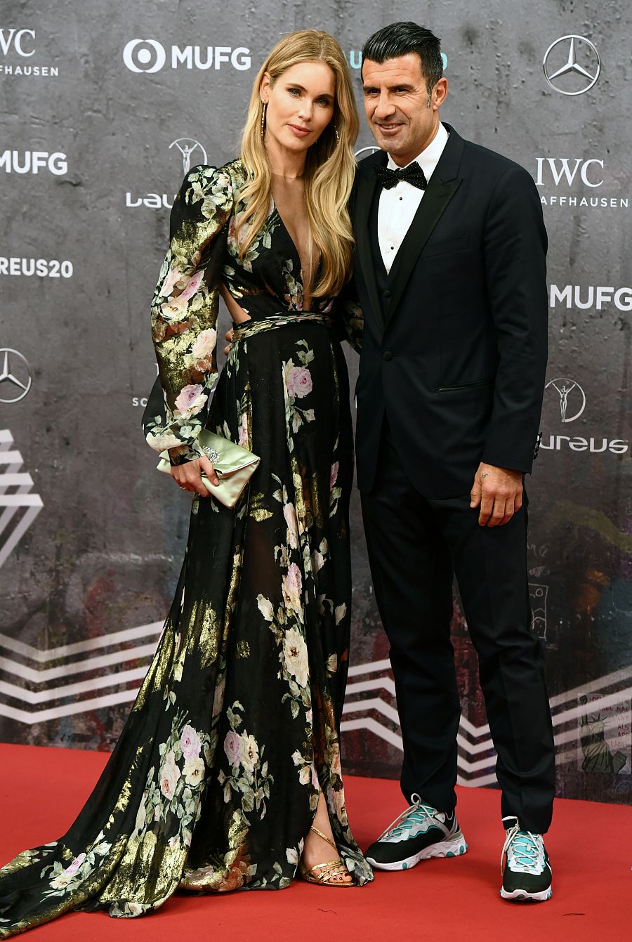 Luis Figo y Helen Svedin en los Premios Laureus