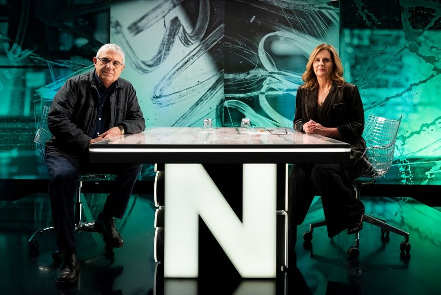 Imatge de Joan Ollé i Anna Cler al plató de 'Noms Propis'