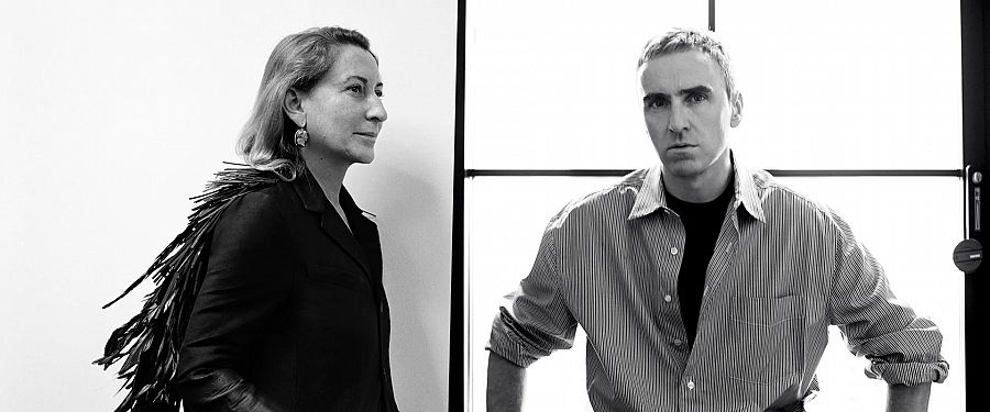 Miuccia Prada y Raf Simons