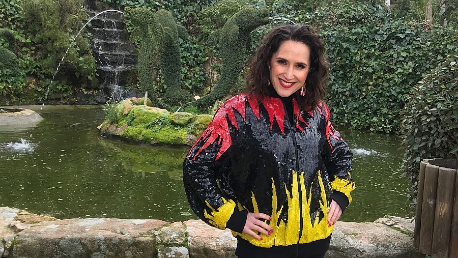 Virginia Díaz, durante la grabación del programa