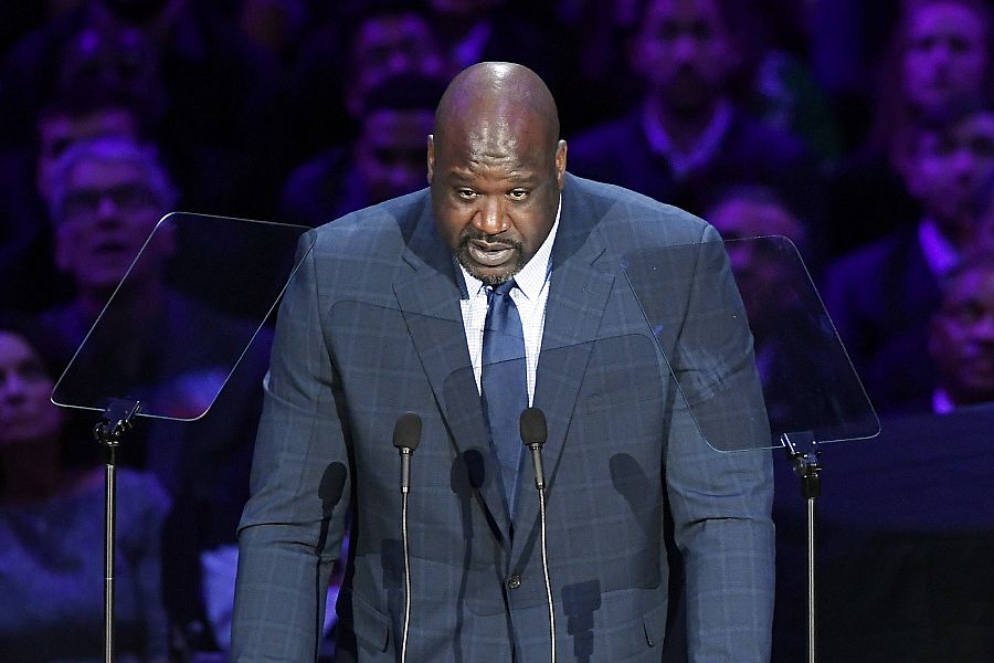 Shaquille O'Neal en el homenaje de Kobe & Gianna Bryant